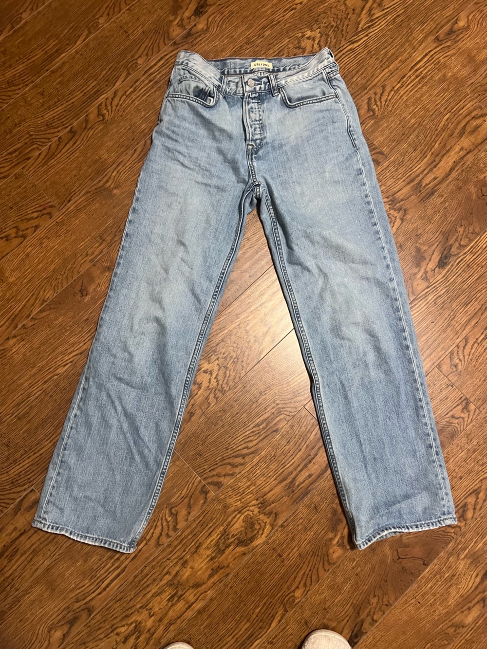 GRLFRND Light Blue Low Rise Boyfriend Jeans
